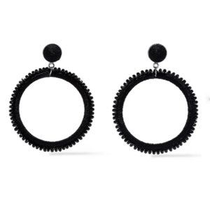 KENNETH JAY LANE Beaded Hoop Earrings